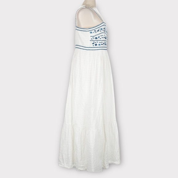 Sézane Erna Dress in Ecru Blue FR 46 / US 14 - Picture 8 of 12